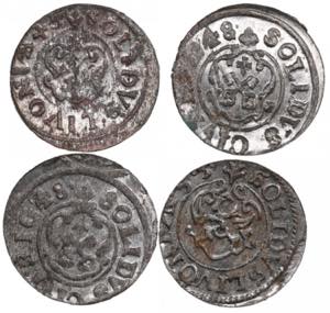 Small lot of coins: Riga (Livonia), Sweden ... 