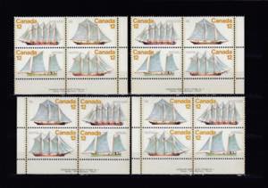 Group of stamps: Canada 4- Blocks (7) MNH. ... 