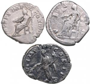 Lot of Roman Empire AR Denarius (AD 161-185) ... 
