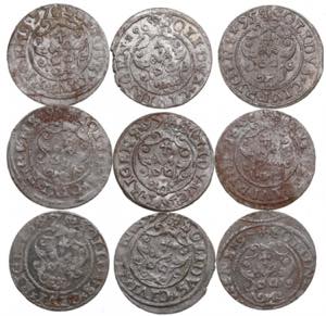 Lot of coins: Riga, Poland Solidus (9) ... 