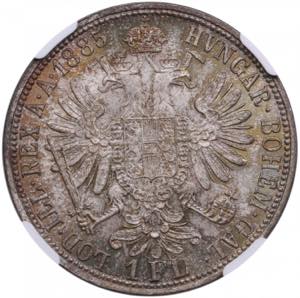 Austria 1 Florin 1885 - NGC MS 66 TOP POP, ... 