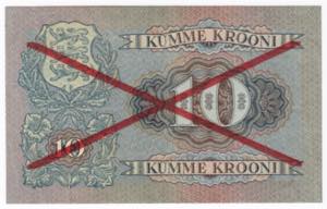 Estonia 10 Krooni 1928 - Specimen AU.