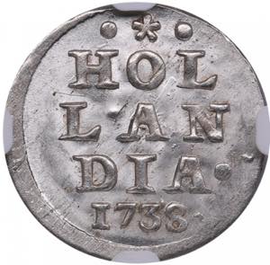 Netherlands, Holland 1 Stuiver 1738 - NGC MS ... 