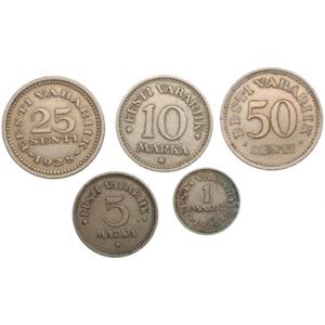 Group of coins: Estonia ... 