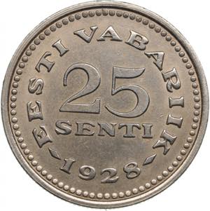Estonia 25 Senti 1928 ... 
