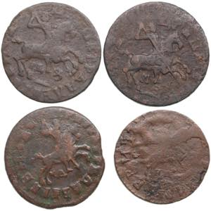 Collection of Russian coins: Kopeck 1716 ... 