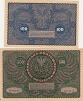 Poland 100,500,1000 marka 1919
VF-UNC
