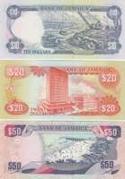 Jamaica 5-500 dollars 1991-94
UNC