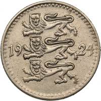 Estonia 1 mark 1924
2.59 g. AU/UNC  Mint ... 