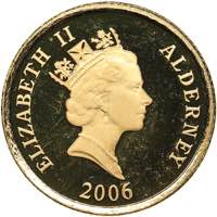Alderney 1 pound 2006
1.24 g. PROOF Au
