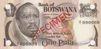 Botswana 1 pula 1976 - ... 
