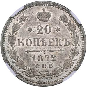 Russia 20 kopeks 1872 ... 