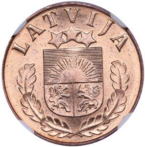 Latvia 1 santims 1939 - NGC MS 63 RD
Mint ... 