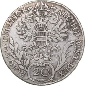 Austria 20 kreuzer 1780
6.00 g. F/VF
