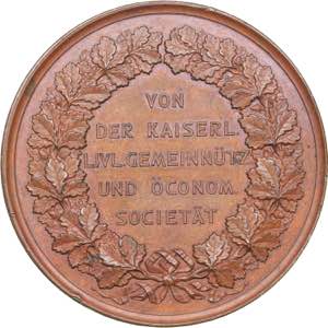 Estonia - Livonia medal Imperial Livonian ... 