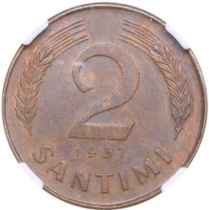 Latvia 2 santimi 1937 ... 