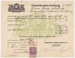 Estonia receipt 1939
F