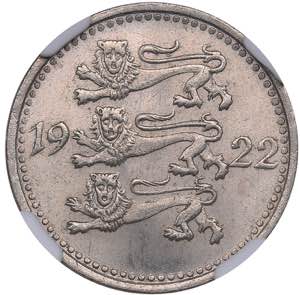 Estonia 3 marka 1922 - NGC MS 64
Mint ... 