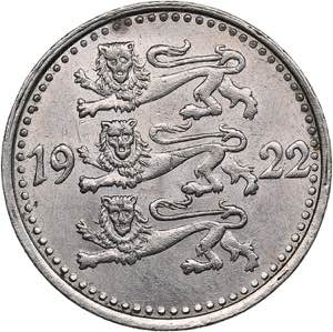 Estonia 1 mark 1922
2.56 g. XF+/AU Mint ... 