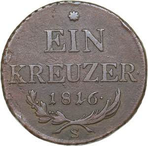 Austria 1 kreuzer 1816 ... 