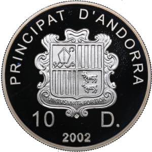 Andorra 10 dinar 2002 - Olympics Salt Lake ... 
