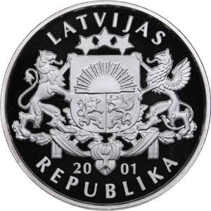 Latvia 1 lats 2001 - Olympics Salt Lake ... 