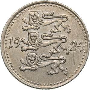 Estonia 1 mark 1924
2.56 g. XF+/XF+ Mint ... 