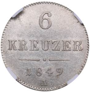 Austria 6 kreuzer 1849 A ... 