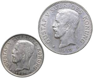 Sweden 2 kronor 1939, 1 ... 