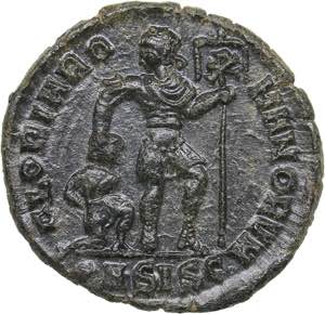 Roman Empire - Arelate Æ follis AD365 - ... 