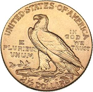 USA 2 1/2 dollars 1908
4.17 g. VF/VF