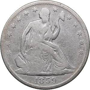 USA 1/2 dollars 1859 ... 