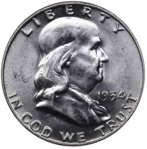 USA 1/2 dollars 1954 D - ... 