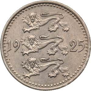 Estonia 10 marka 1925
6.25 g. XF/AU Mint ... 