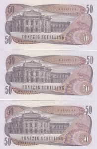Austria 50 shillings 1970 (3 pcs)
UNC Pick ... 