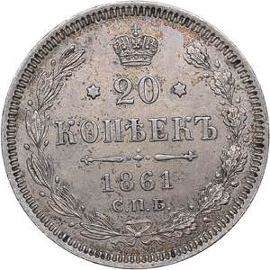 Russia 20 kopeks 1861 ... 