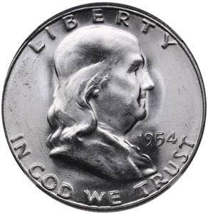 USA 1/2 dollars 1954 S - ... 