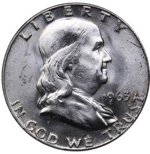 USA 1/2 dollars 1963 D - ... 
