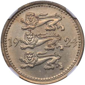 Estonia 5 marka 1924 - NGC MS 62
Mint ... 