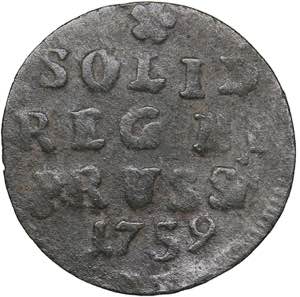 Russia - Prussia Solidus 1759
0.58 g. F/F ... 