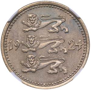 Estonia 5 marka 1924 - NGC MS 63
Mint ... 
