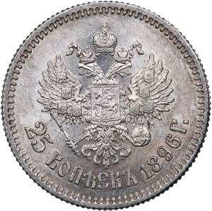Russia 25 kopecks 1896
5.01 g. UNC/UNC Mint ... 