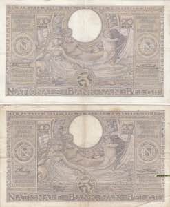 Belgium 100 francs=20 belgas 1935 & ... 