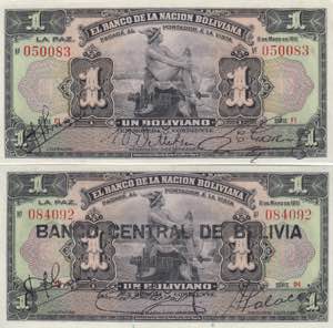 Bolivia 1 bolivano 1911 ... 