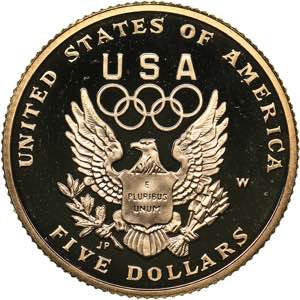USA 5 dollars 1992 - Olympics
8.36 g. PROOF