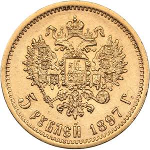 Russia 5 roubles 1897 AГ
4.30 g. AU/AU Mint ... 