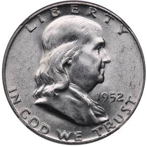 USA 1/2 dollars 1952 D - ... 