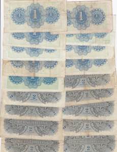 Austria 1 & 2 shillings 1944 (9+9 pcs)
F/VF ... 