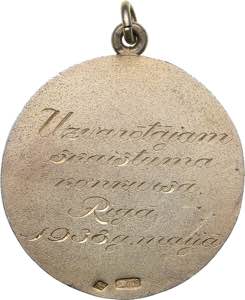 Latvia Medal of the Riga Society Cirks ... 