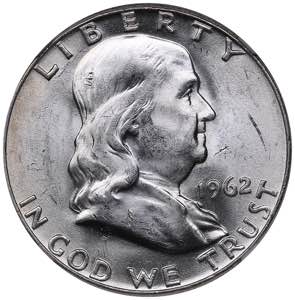 USA 1/2 dollars 1962 D - ... 